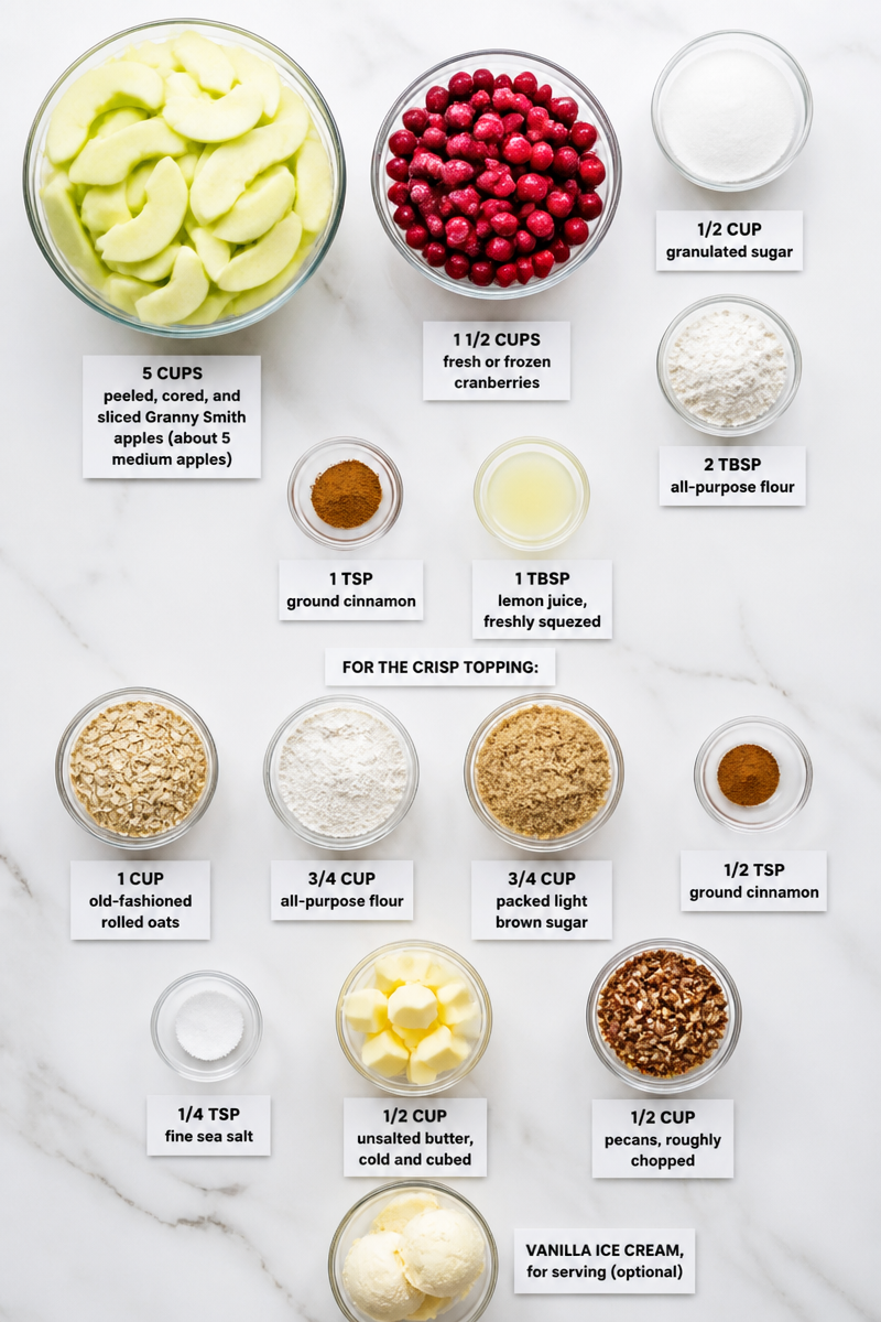 Classic Apple Cranberry Crisp Bake
