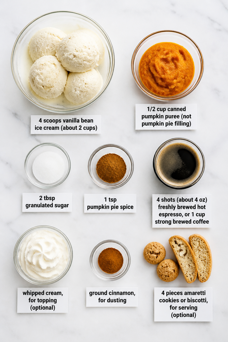 Classic Pumpkin Spice Affogato Dessert