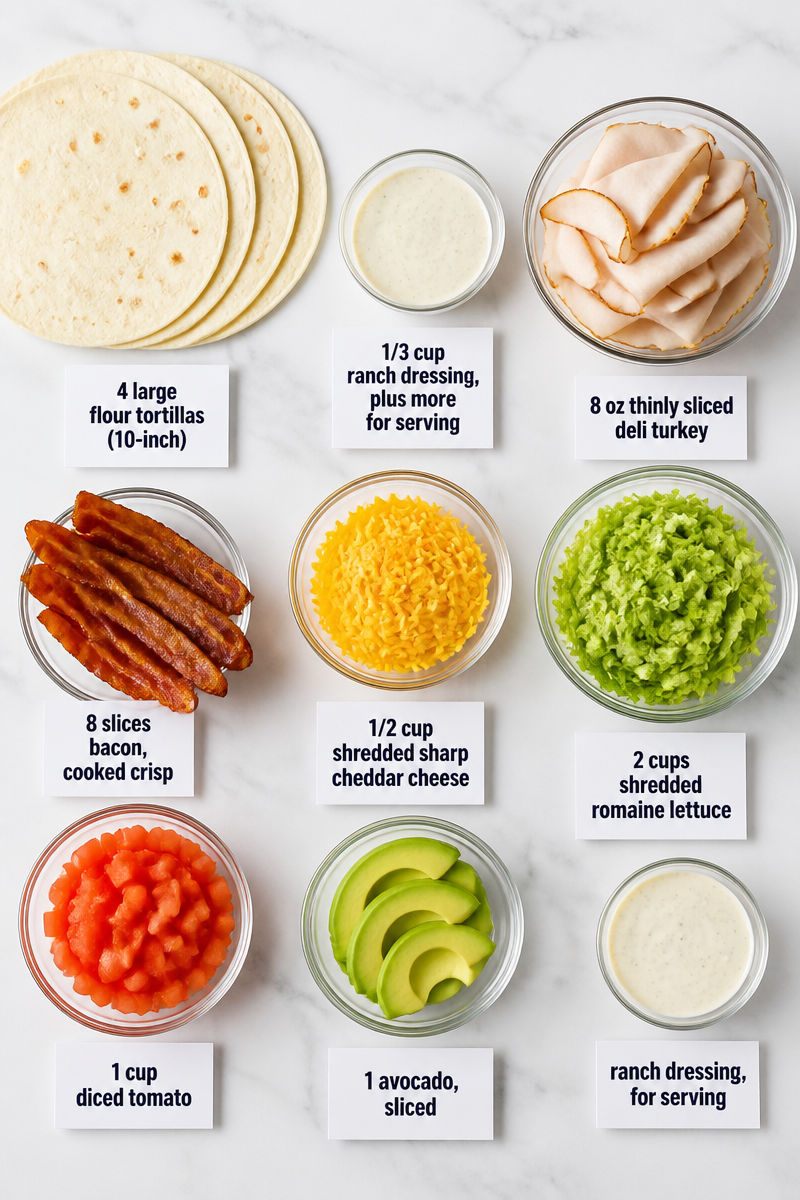 Classic Turkey Bacon Ranch Wrap