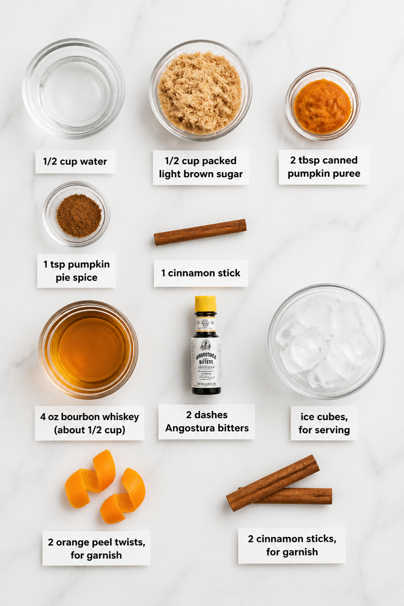 Classic Pumpkin Old Fashioned Cocktail