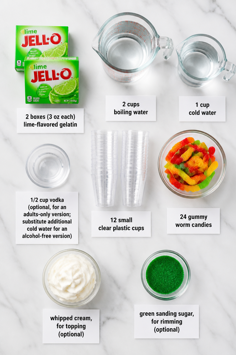 Halloween Jello Shot Worm Cup
