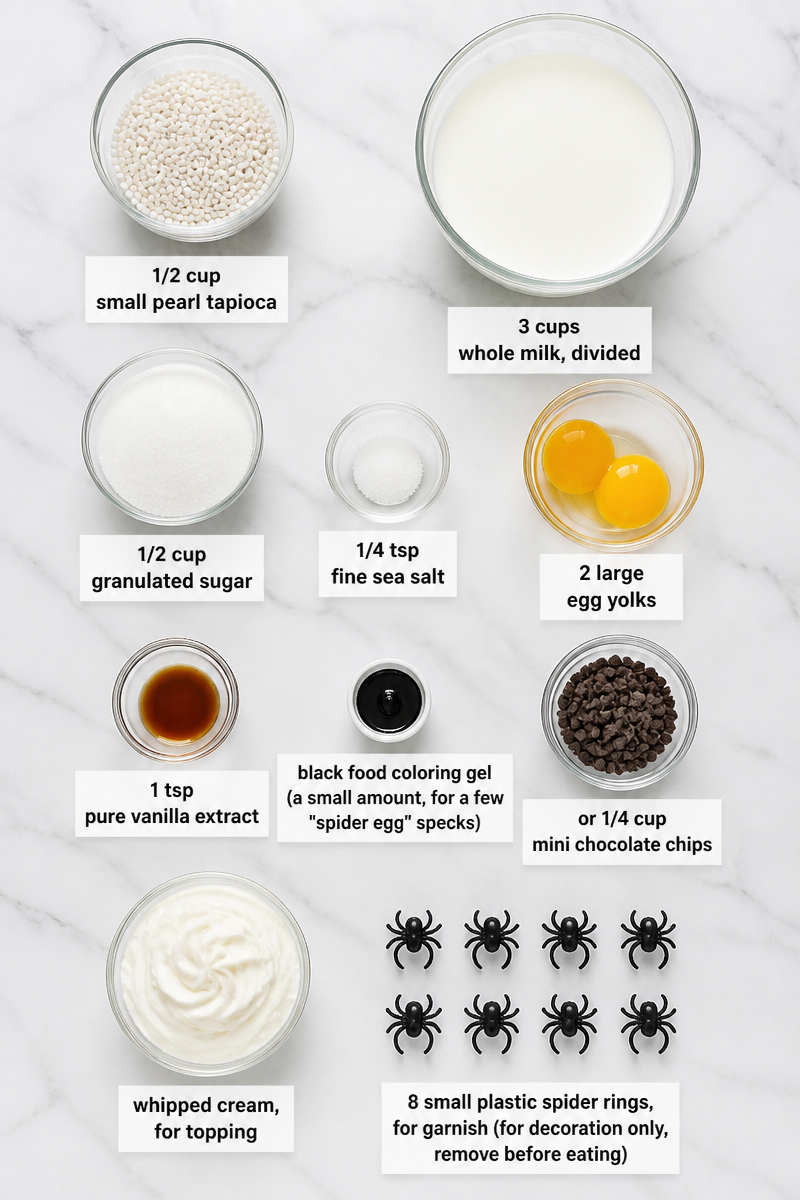 Spider Egg Tapioca Pudding Cup
