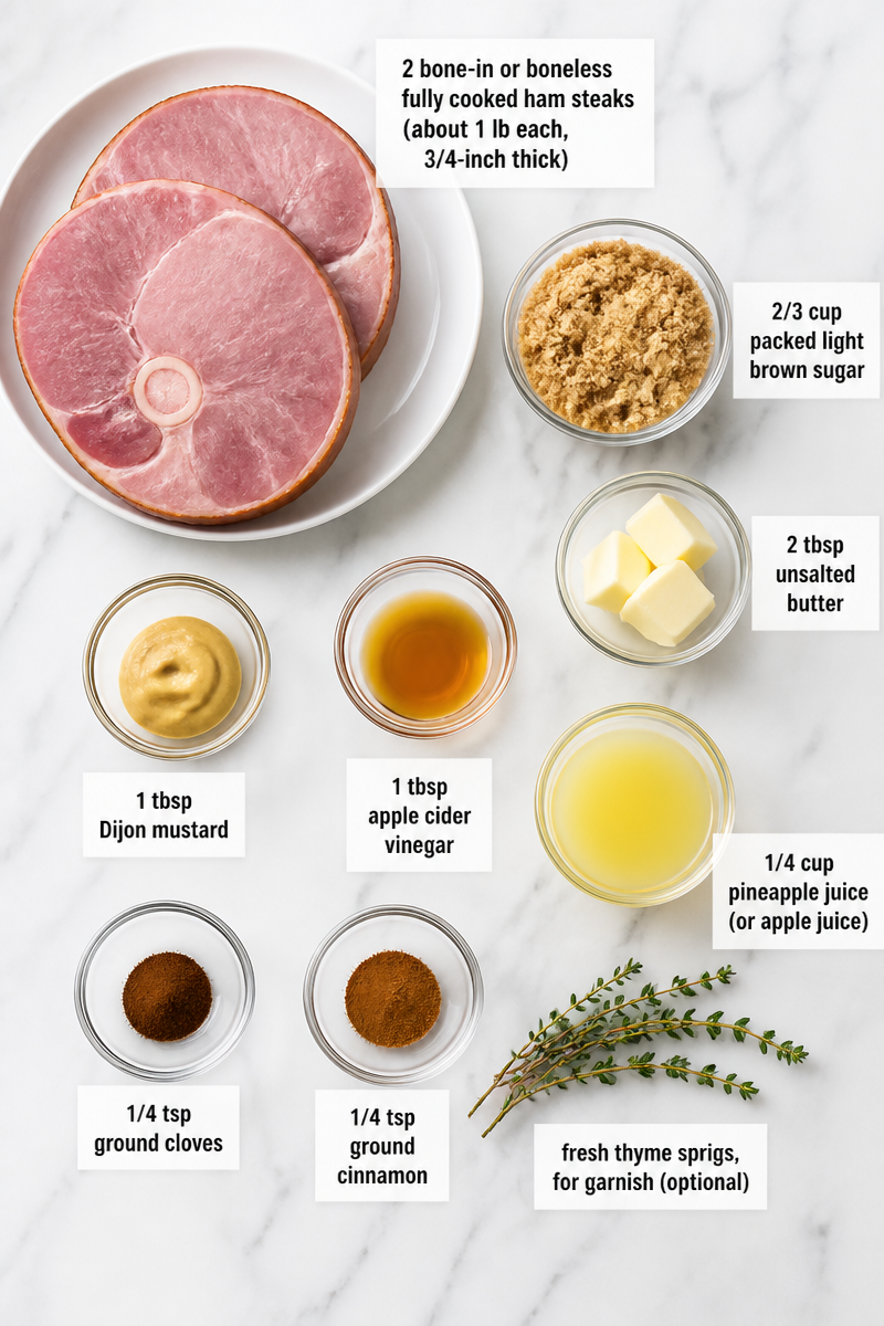 Brown Sugar Baked Ham Steak