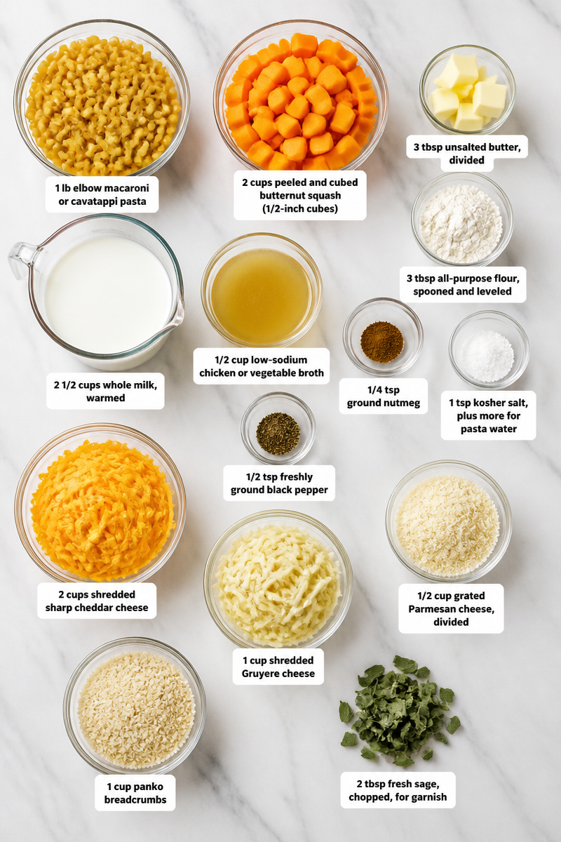 Butternut Squash Mac Cheese Bake