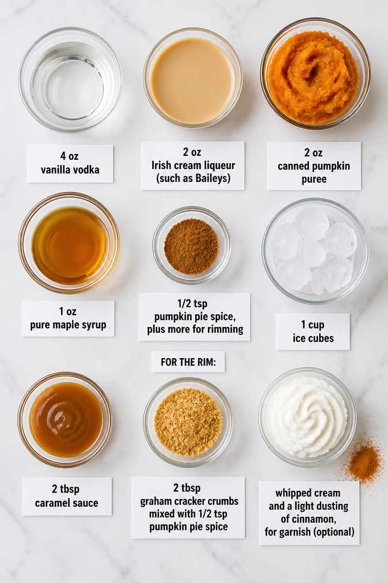 Pumpkin Spice Martini Cocktail Drink
