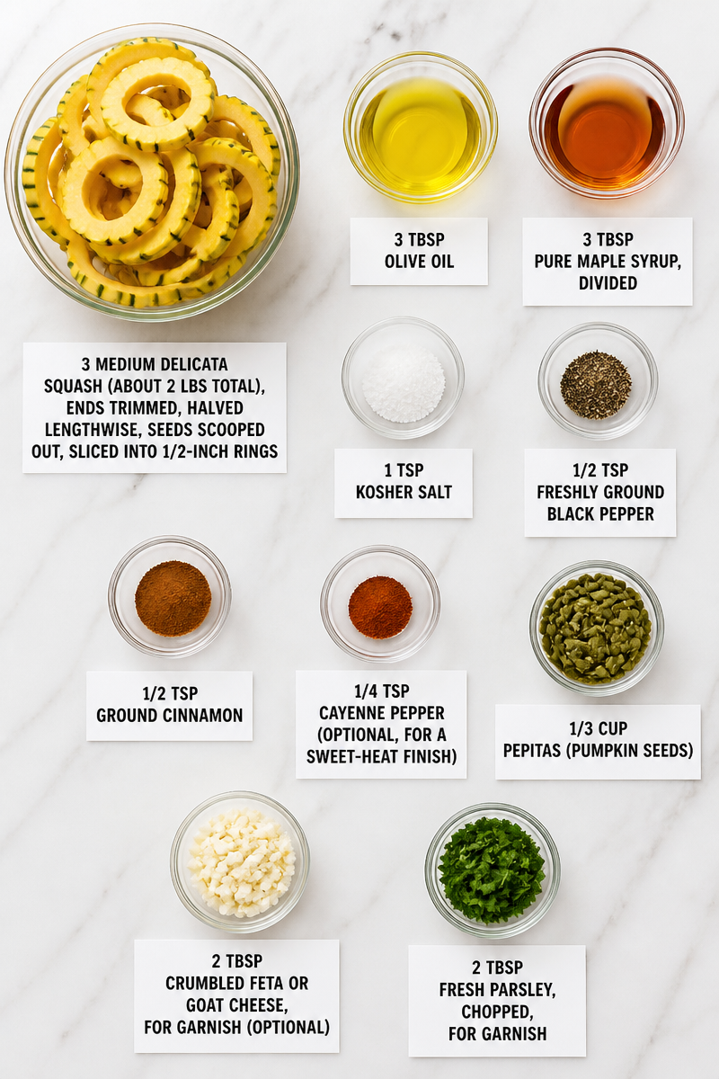 Maple Roasted Delicata Squash Ring
