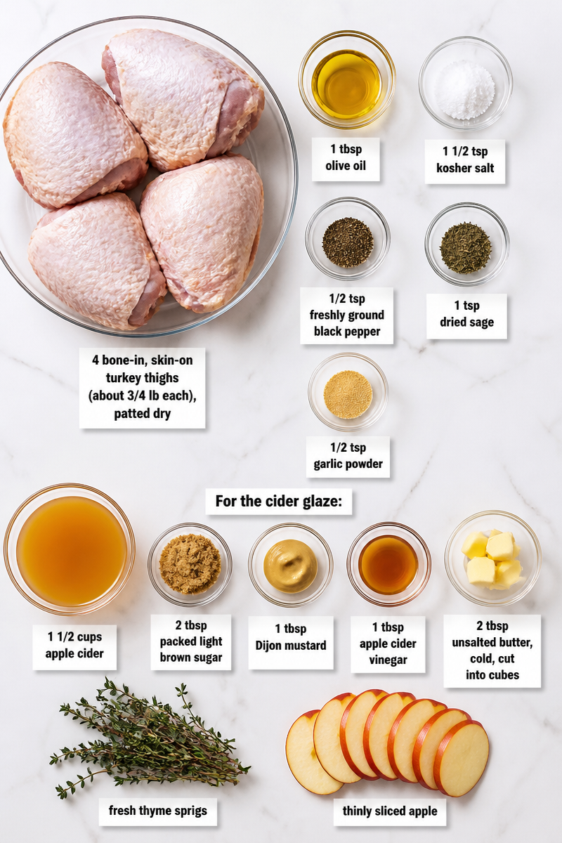 Roasted Turkey Thigh Cider Glaze