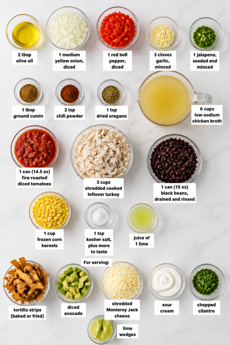 Leftover Turkey Tortilla Soup Bowl