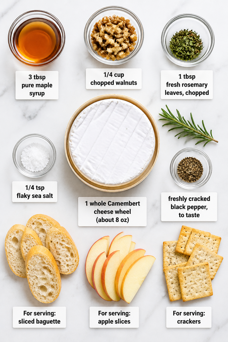 Maple Walnut Baked Camembert Wheel