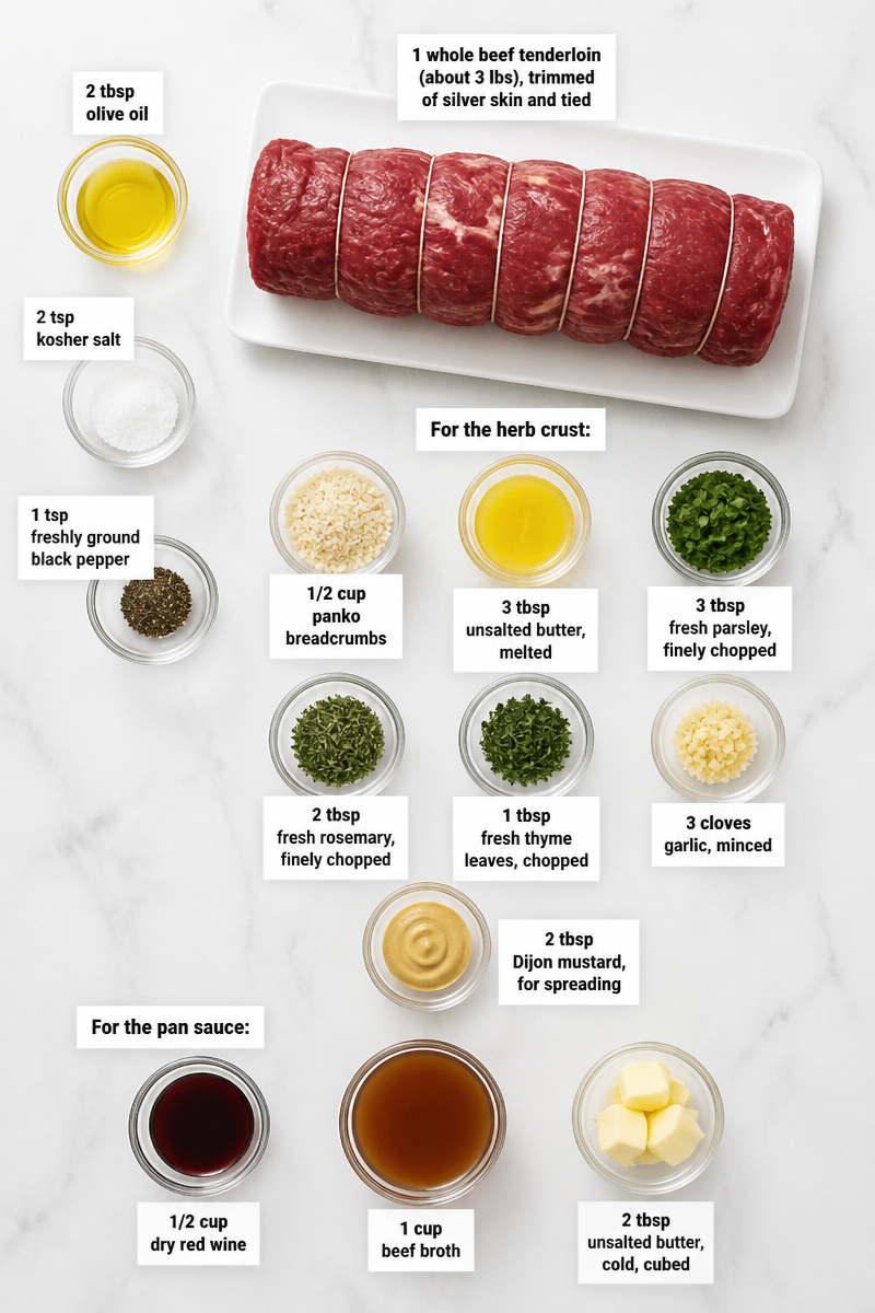Herb Crusted Beef Tenderloin Roast