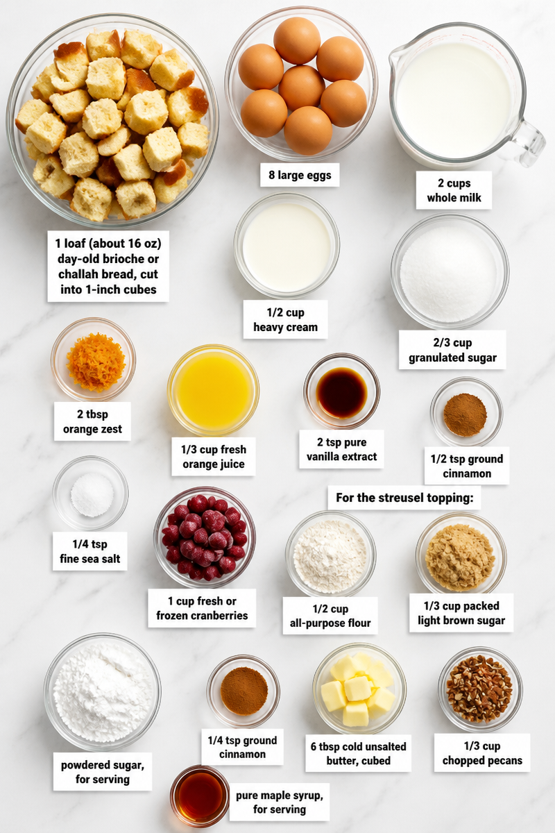 Cranberry Orange French Toast Bake