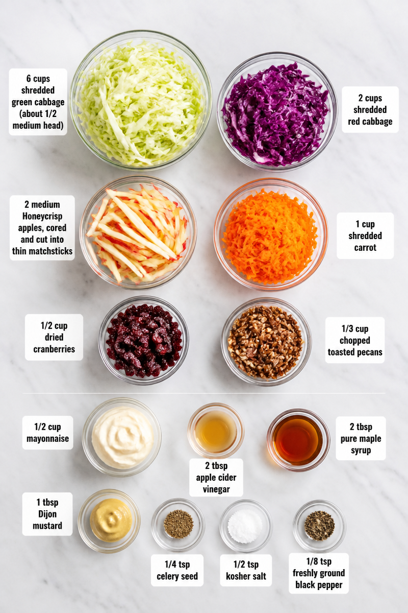 Cranberry Apple Slaw Side Dish