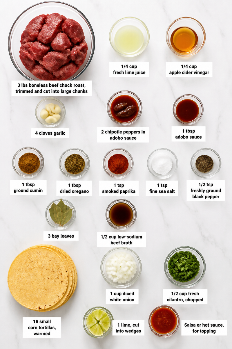 Slow Cooker Beef Barbacoa Taco