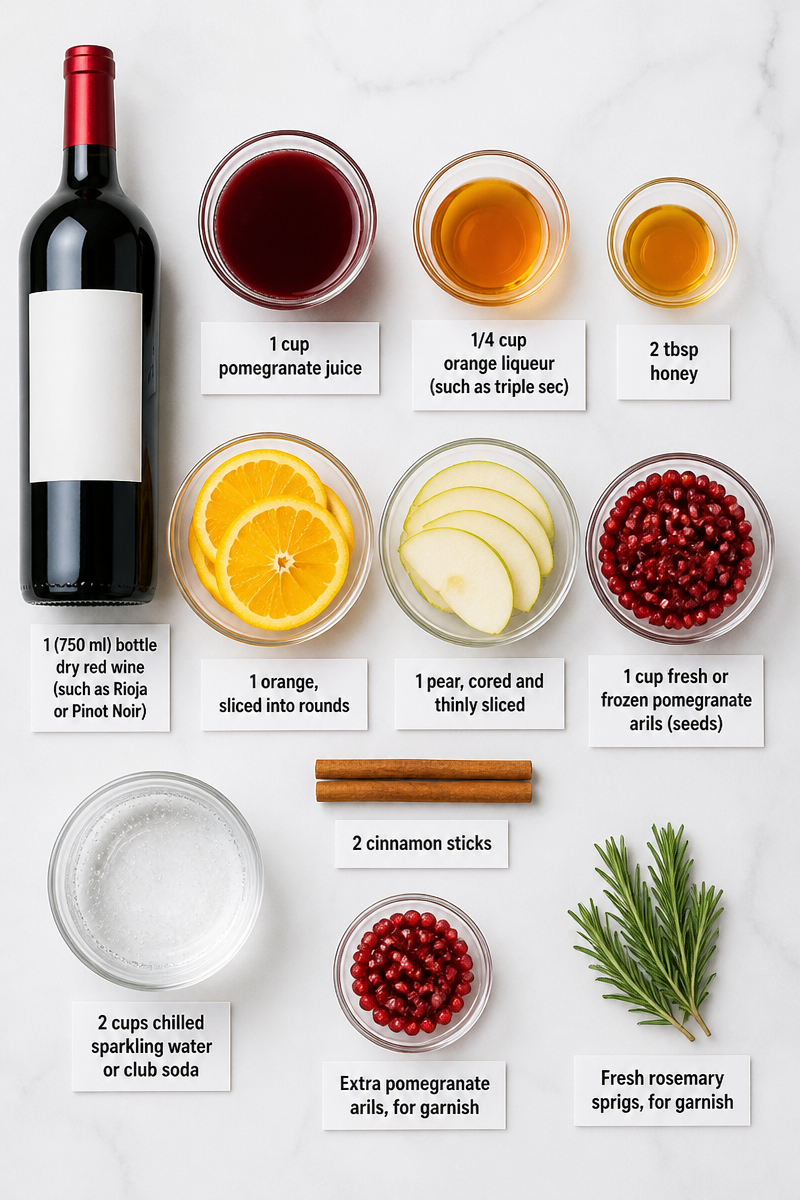 Christmas Sangria Pomegranate Sparkling Drink