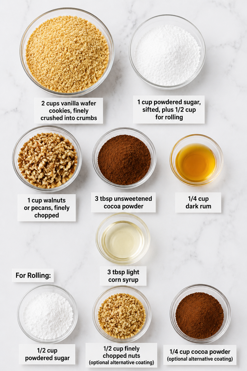 No Bake Rum Ball Candy