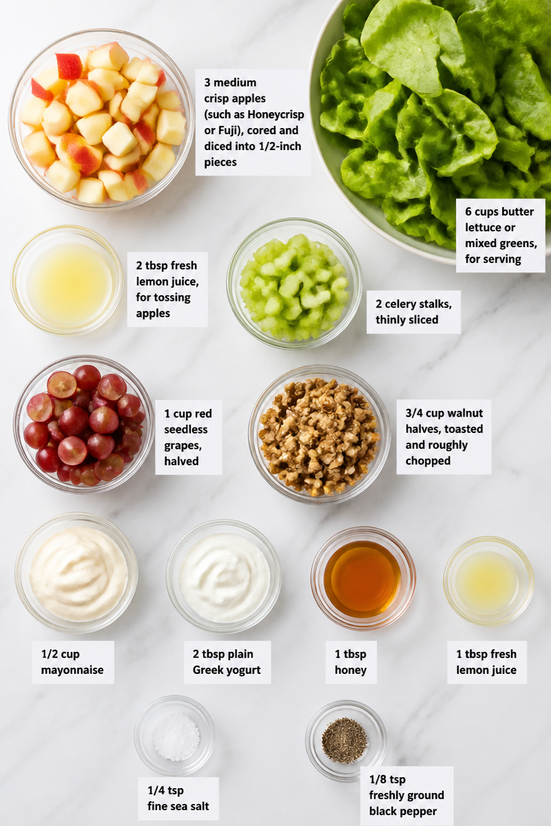 Waldorf Apple Walnut Salad Bowl