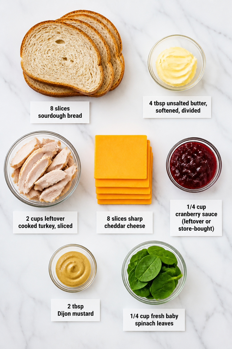 Leftover Turkey Panini Grilled Cheese