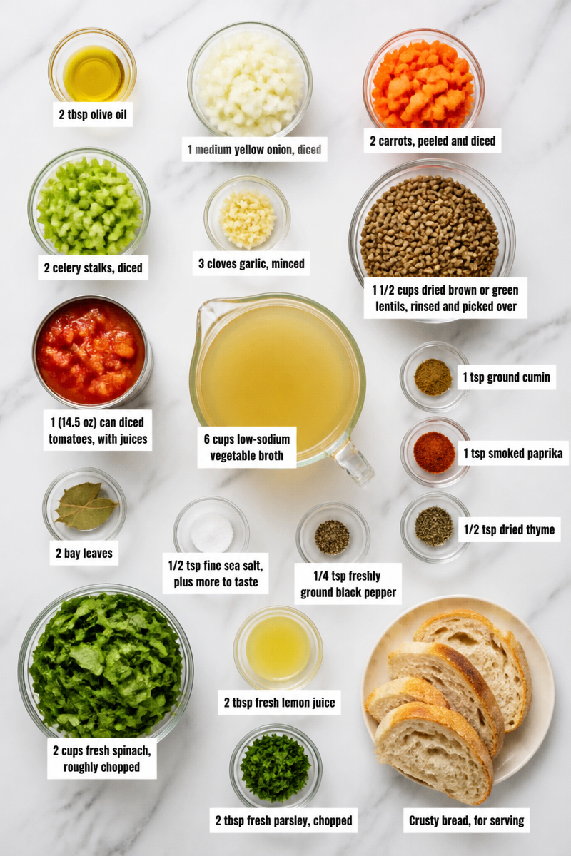 Budget Friendly Lentil Vegetable Soup