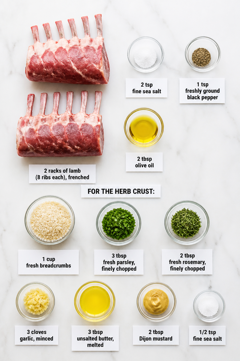 Herb Crusted Rack Of Lamb Herb Crusted Rack Of Lamb