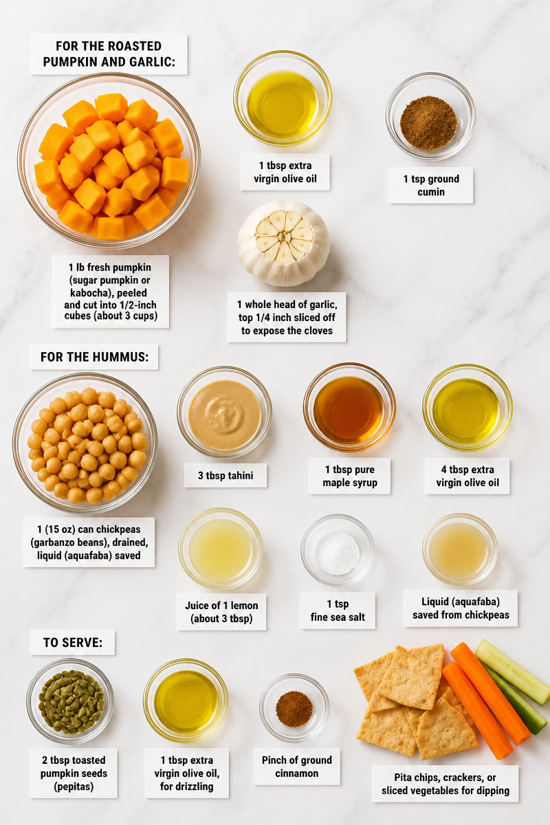 Roasted Pumpkin Hummus Dip Bowl