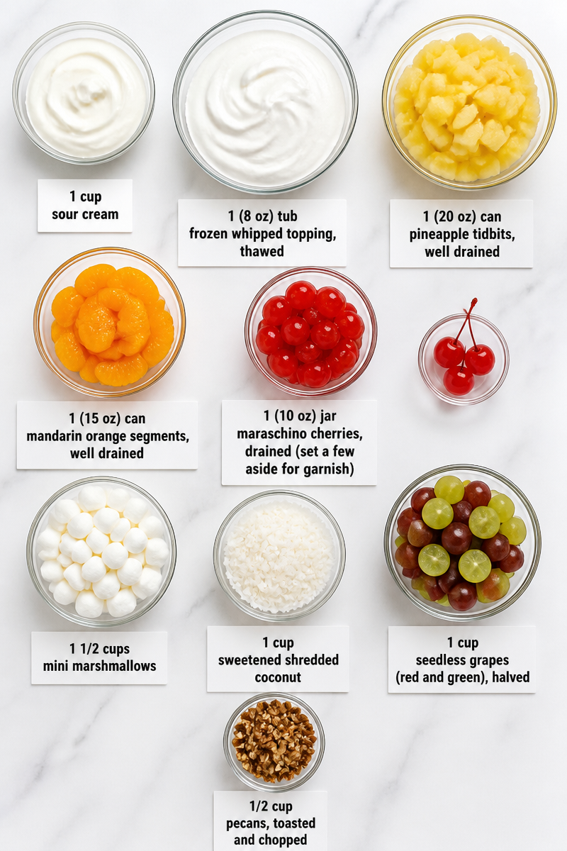 Classic Southern Ambrosia Fruit Salad