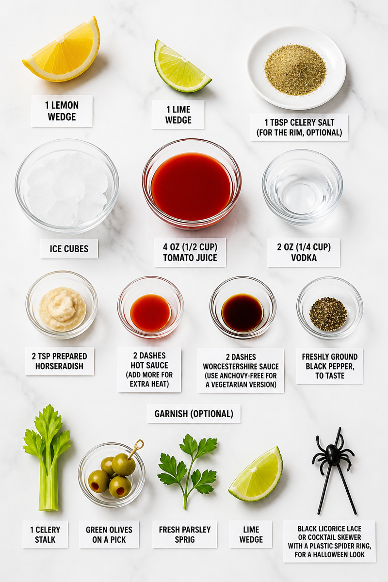Spicy Bloody Mary Halloween Cocktail