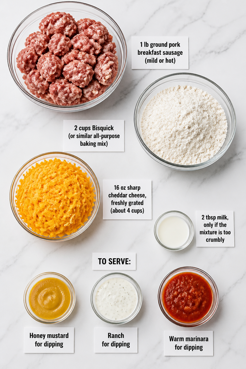 Cheesy Sausage Ball Appetizer Bite