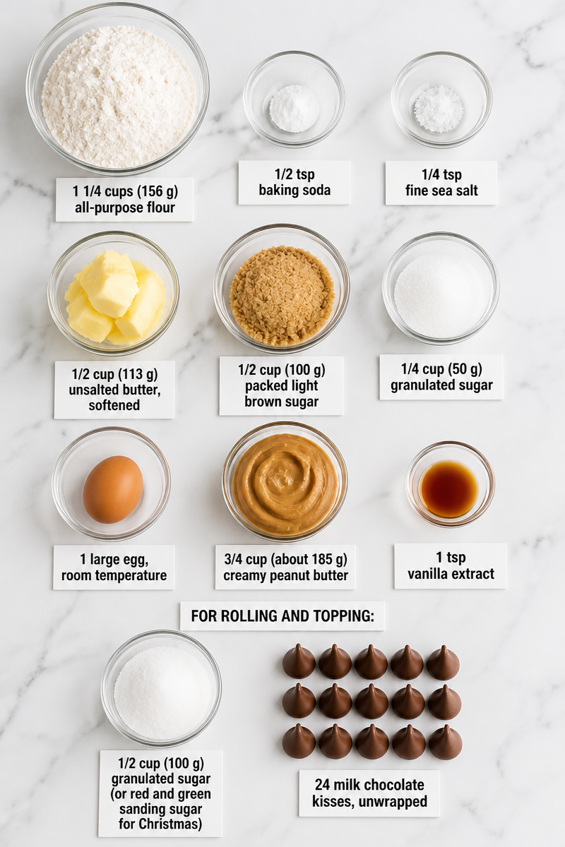 Peanut Butter Blossom Kiss Cookie