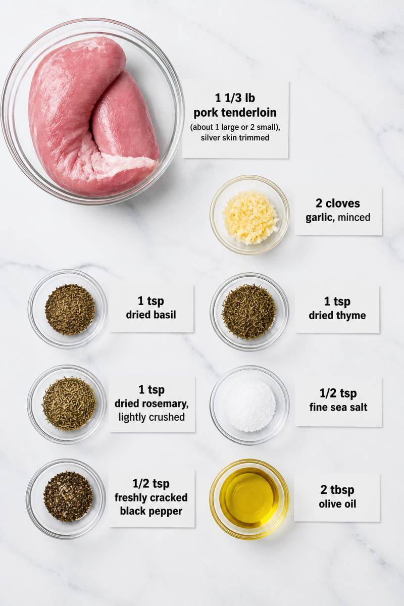 Garlic Herb Roasted Pork Tenderloin