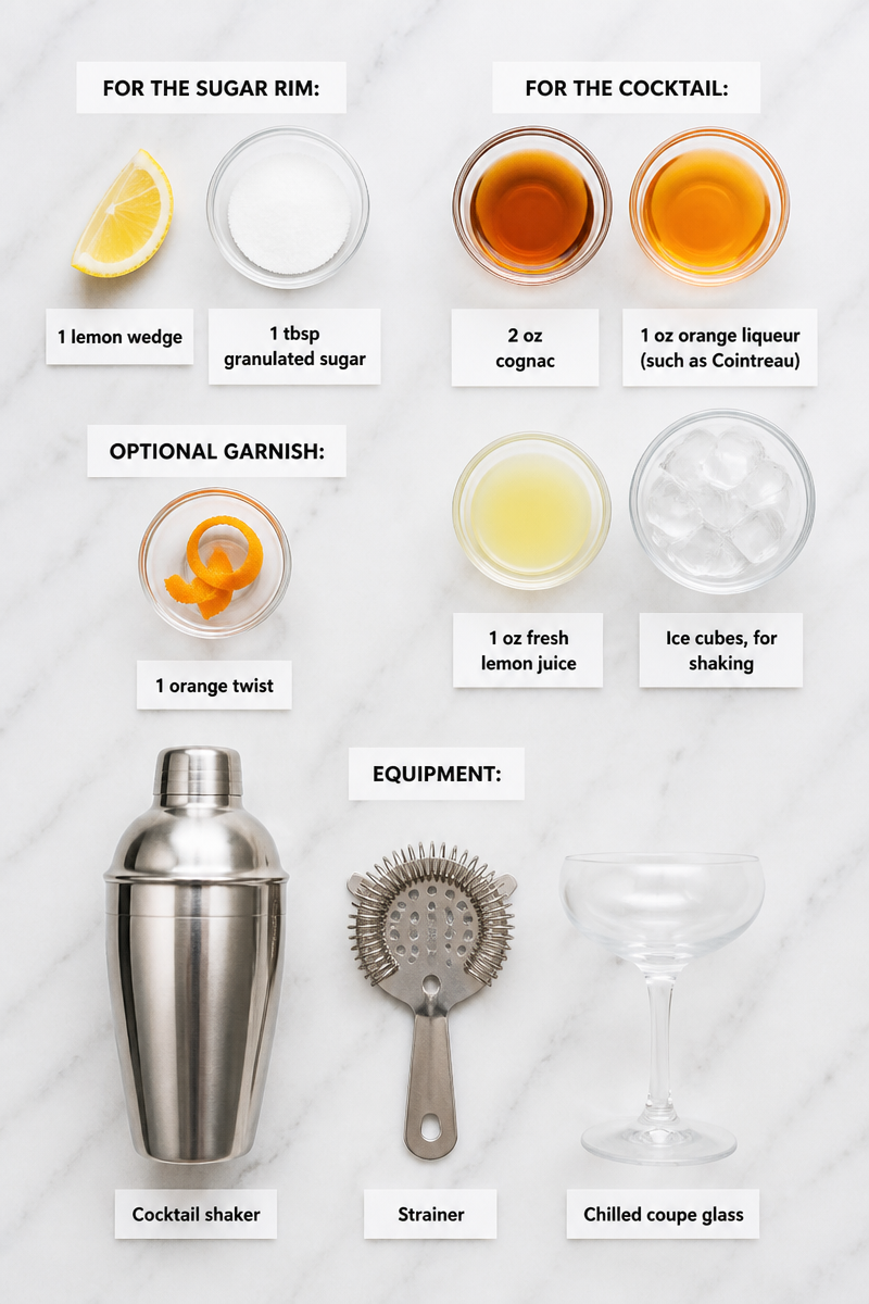 Easy Classic Sidecar Cocktail Recipe