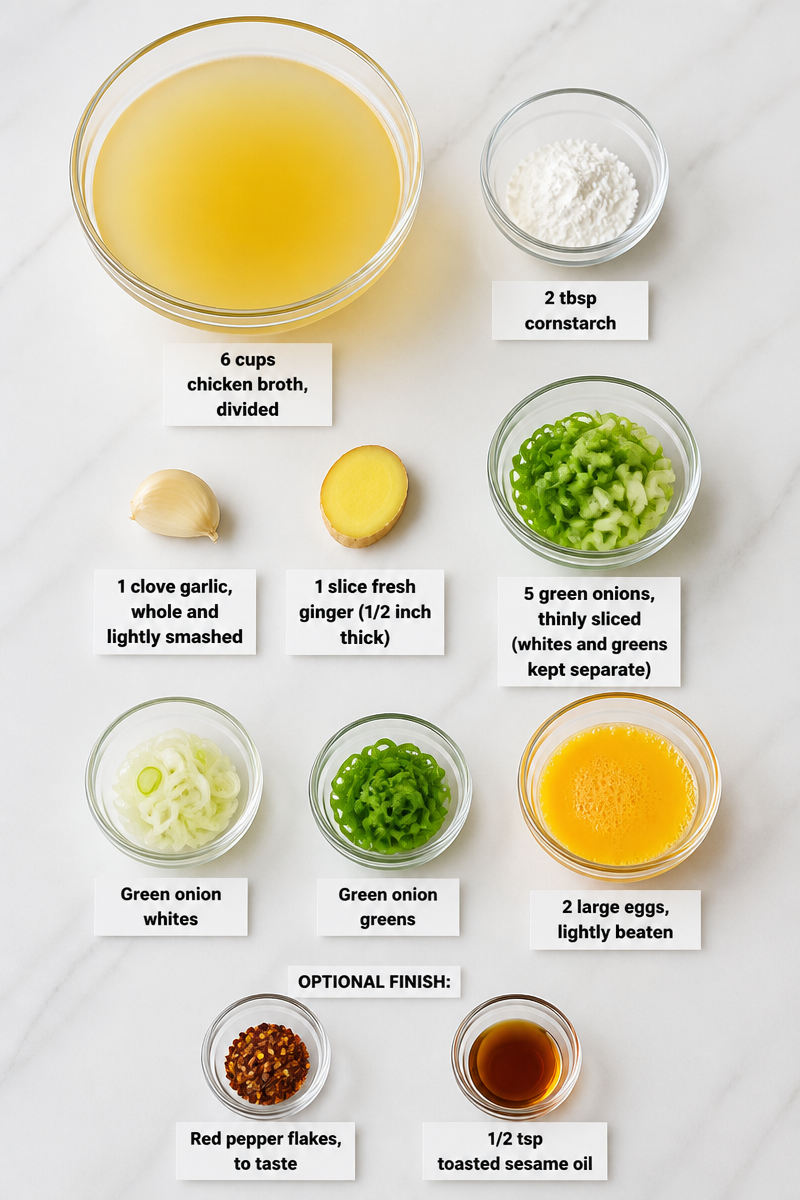 Easy Homemade Egg Drop Soup Bowl