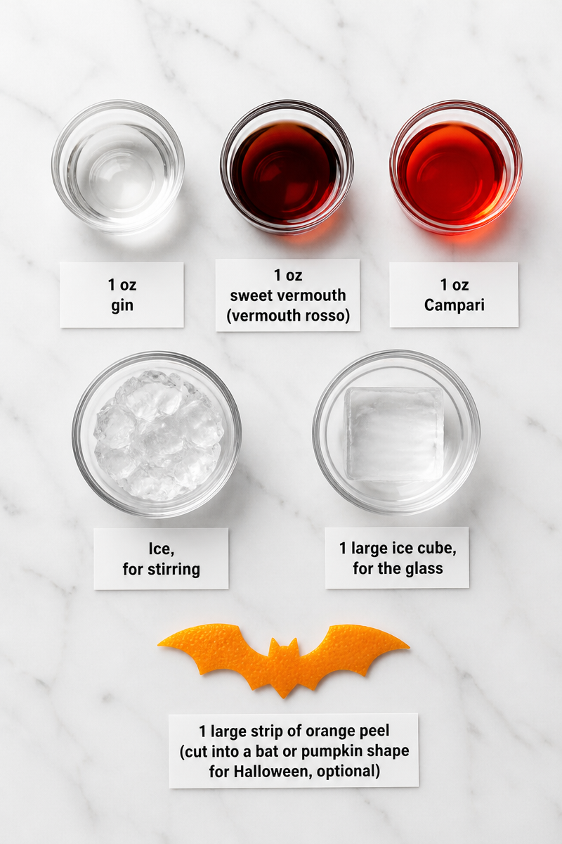 Spooky Halloween Negroni Cocktail Recipe
