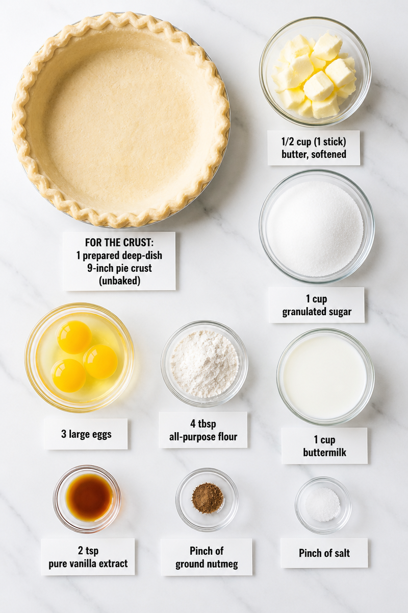 Classic Southern Buttermilk Pie Slice