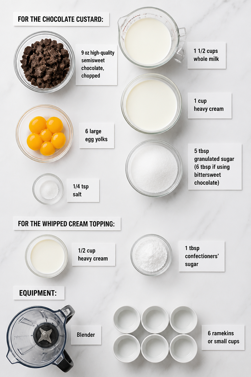 Classic Chocolate Pot De Creme Dessert