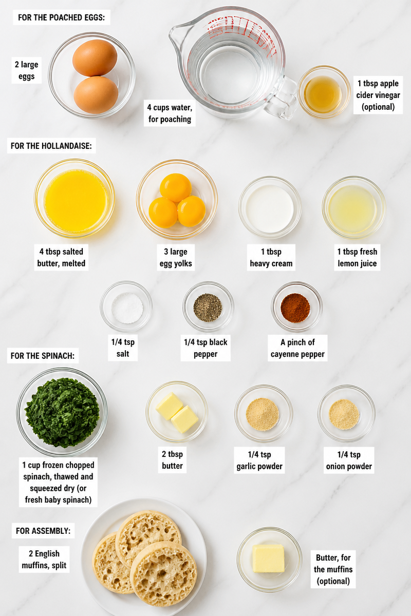 Easy Christmas Brunch Eggs Florentine