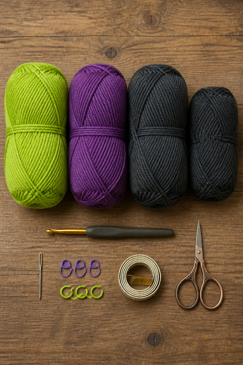 Crochet Little Monster Granny Blanket