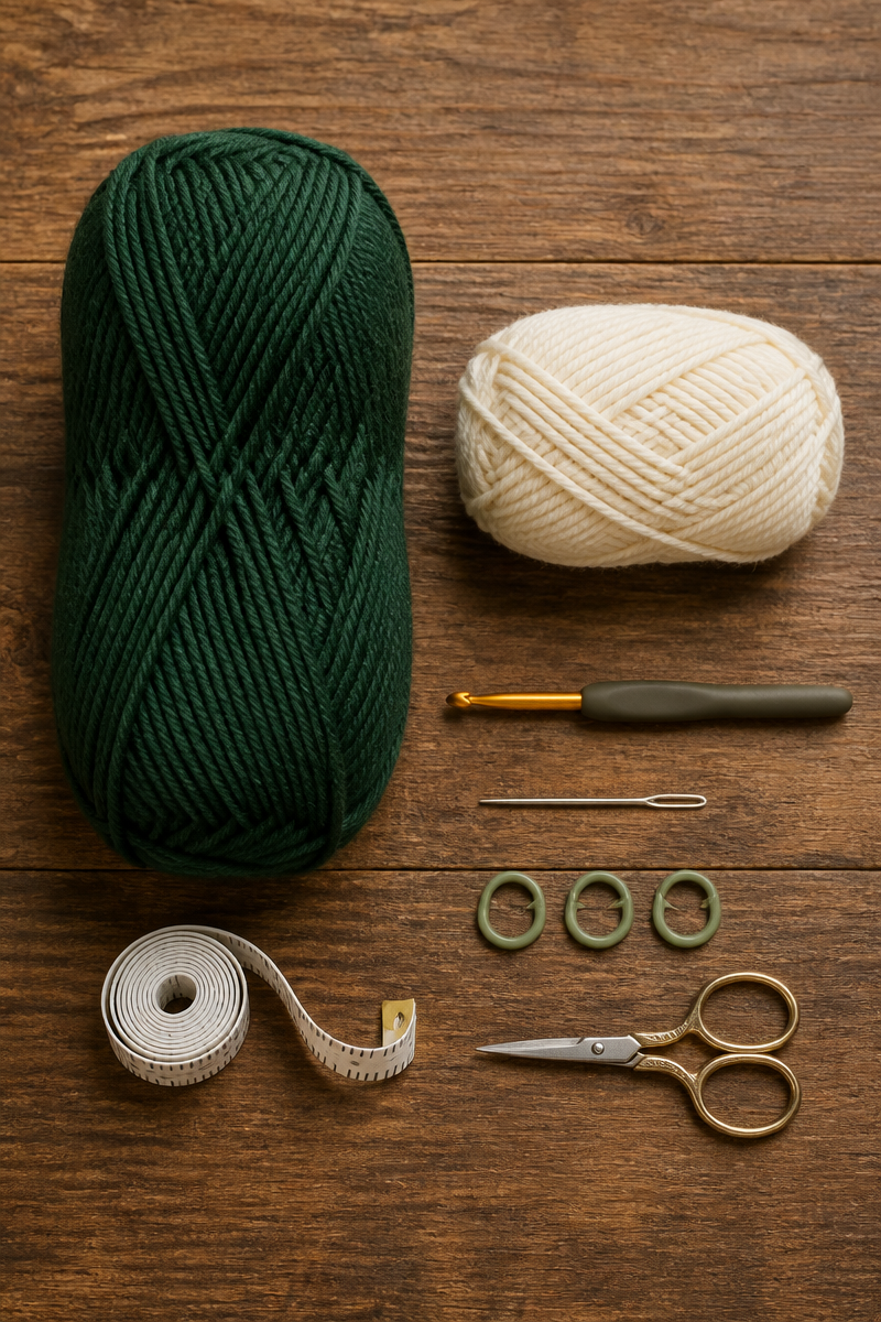 Crochet Evergreen Forest Shell Blanket