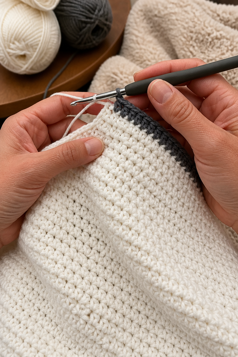 Crochet Skeleton Bone Baby Blanket