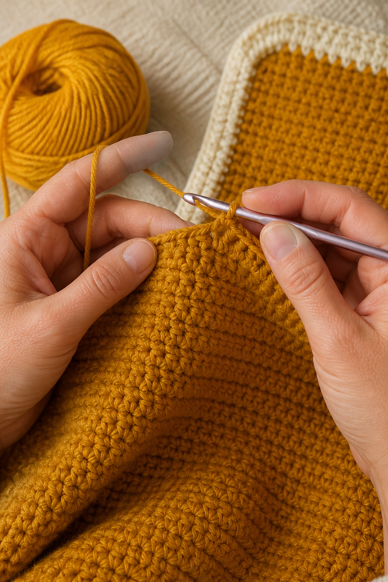 Crochet Apple Cider Baby Blanket