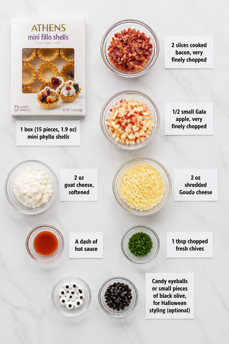 Easy Halloween Phyllo Cup Party Appetizer
