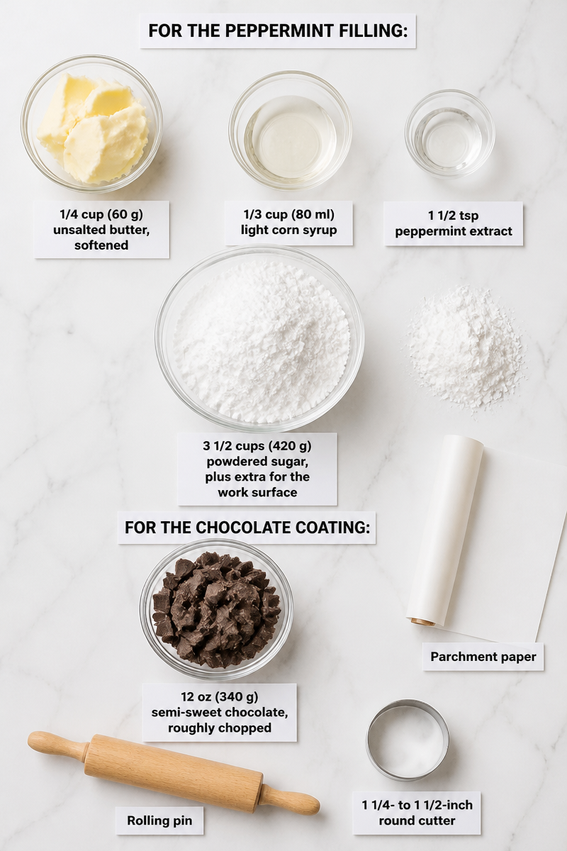 Classic Homemade Peppermint Patty Candy