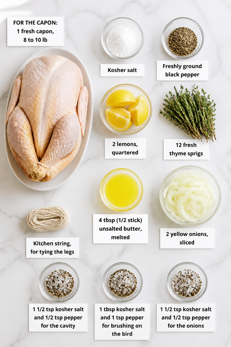 Classic Roasted Capon Christmas Dinner
