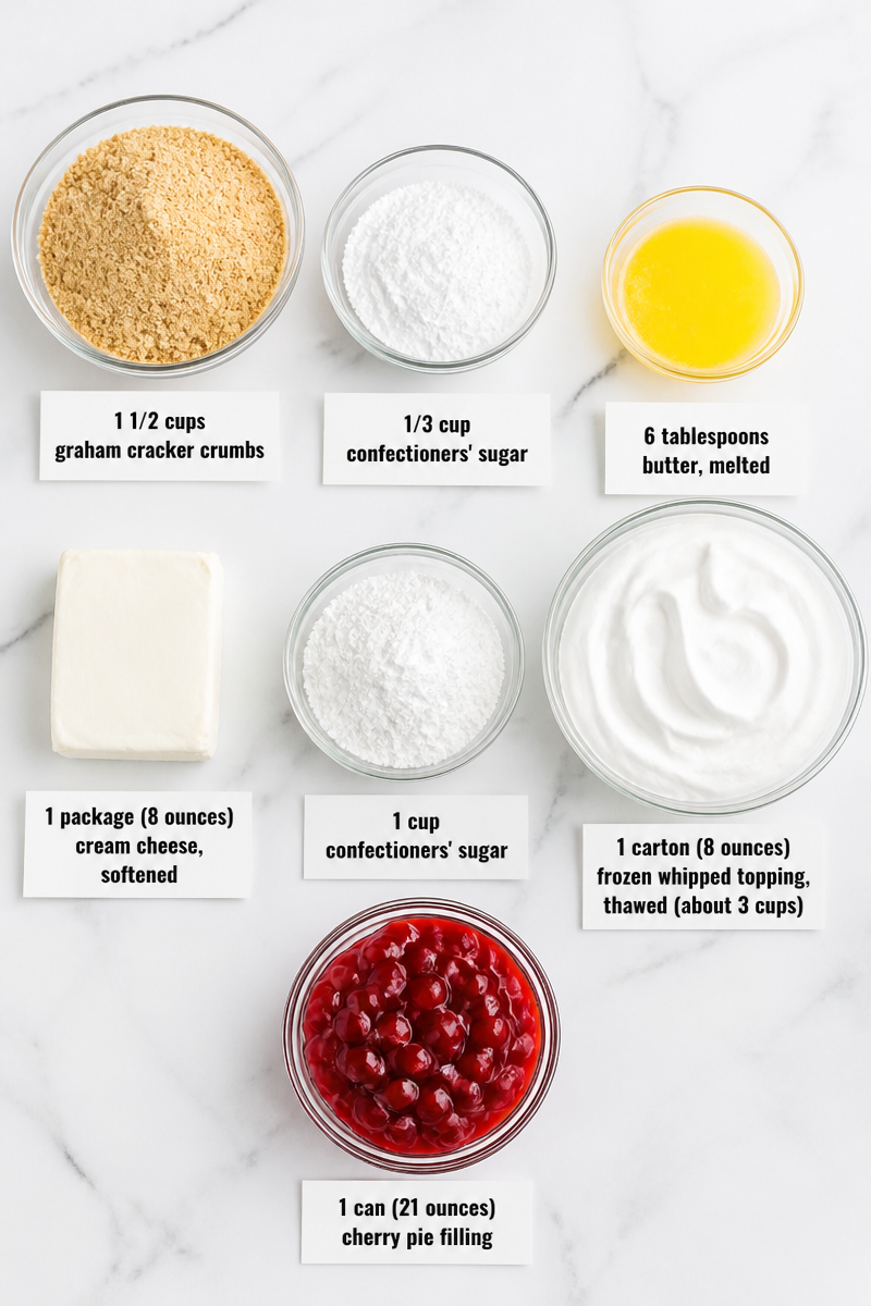 Creamy Cherry Delight Dessert Squares