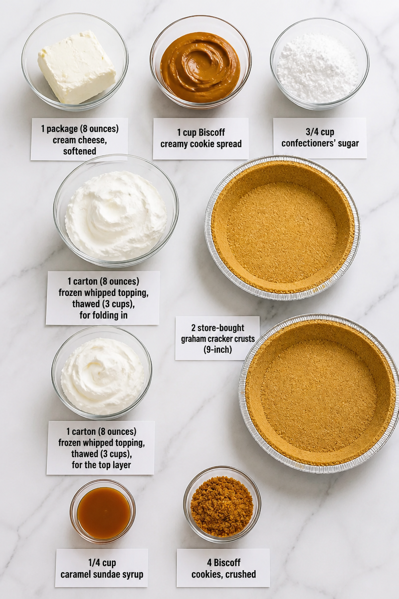 Creamy Biscoff Cookie Butter Pie