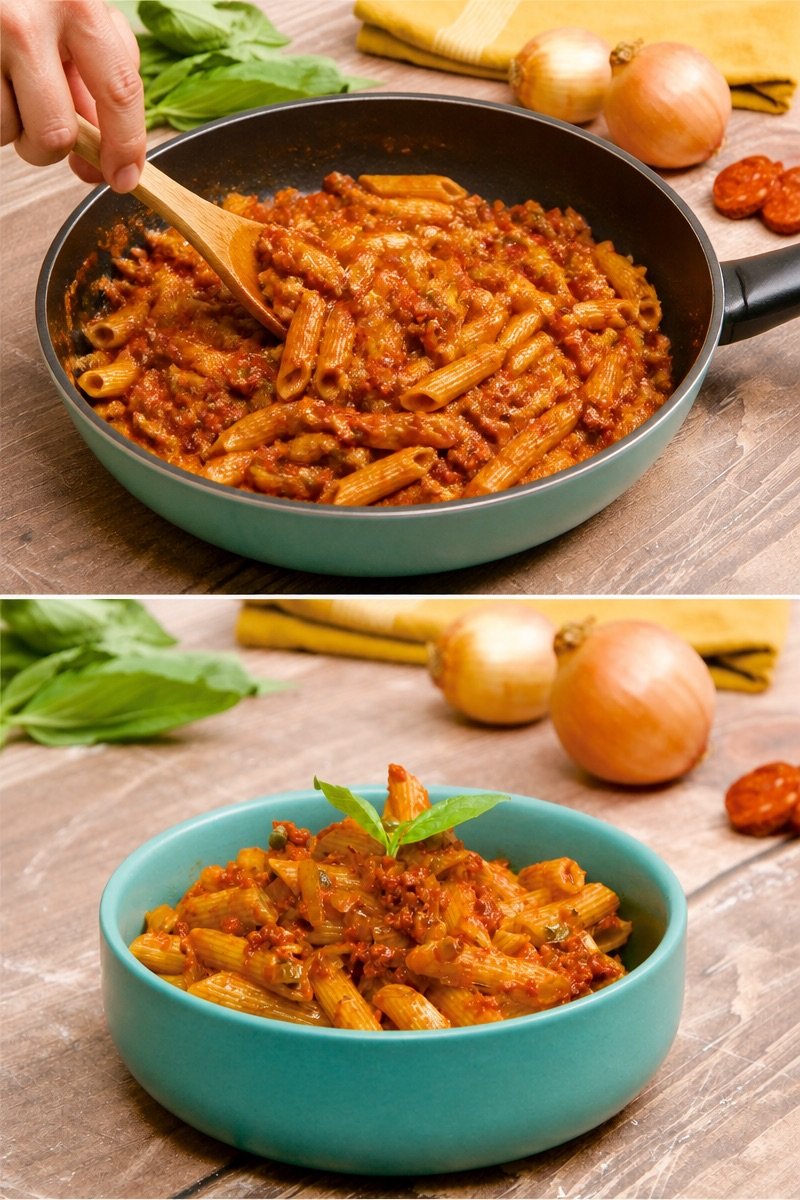 Pasta al chorizo ricetta semplice