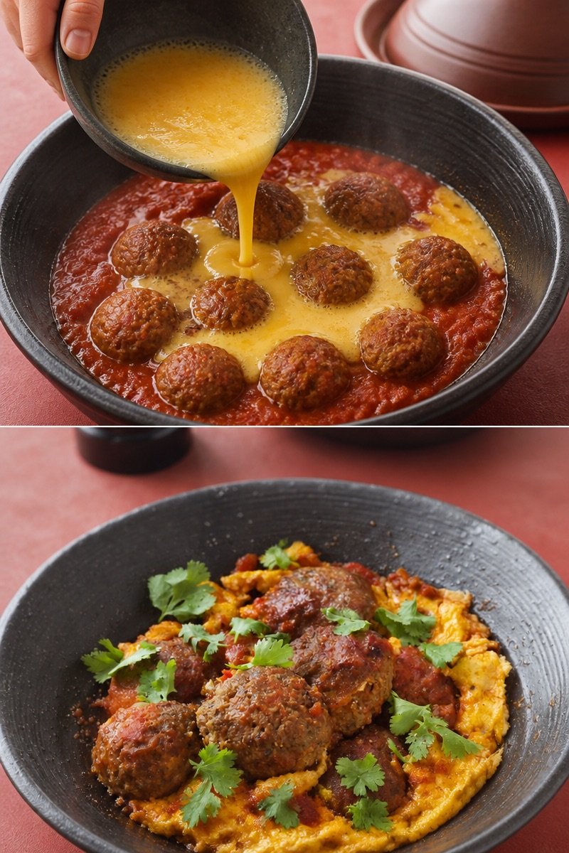 Tajine de keftas aux oeufs