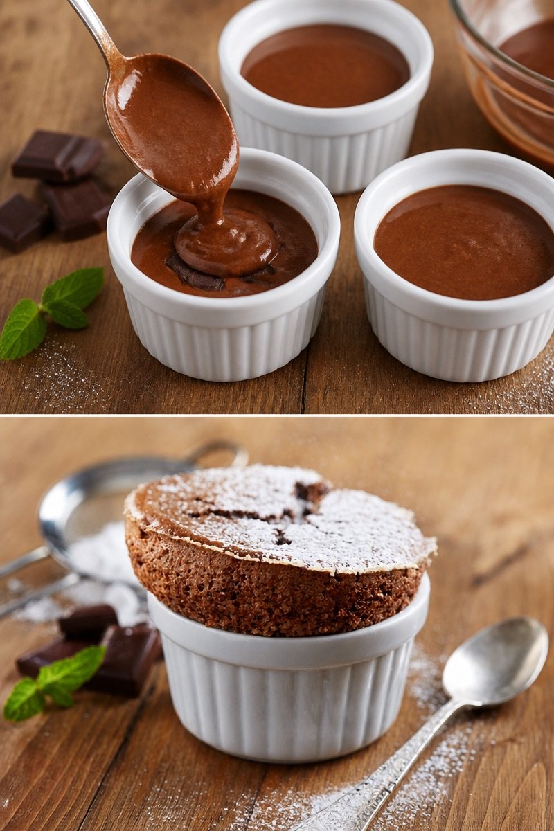 "Soufflés" coulants au chocolat
