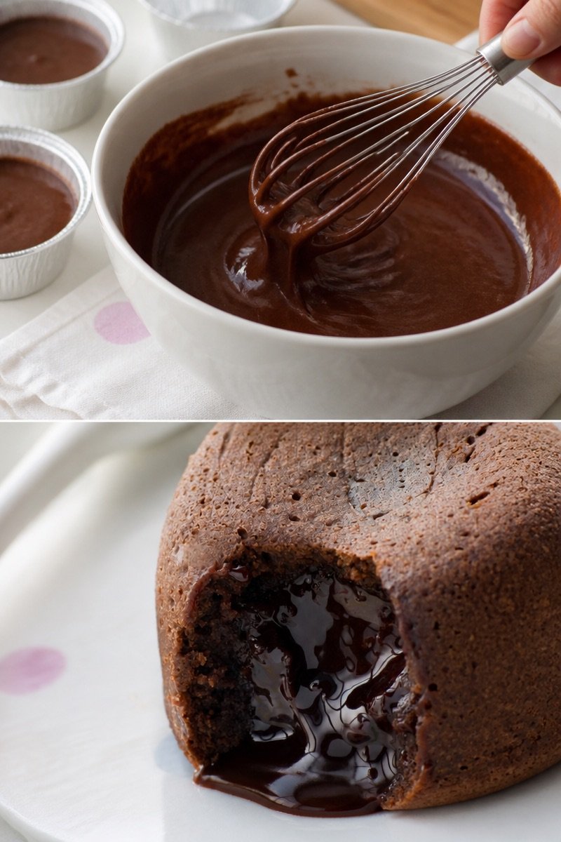 Coulant tiède au chocolat