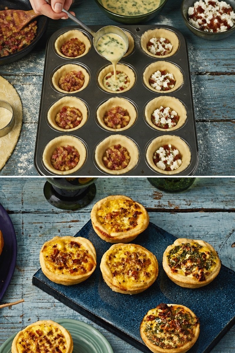 Fingerfood-Quiches in 2 Variationen