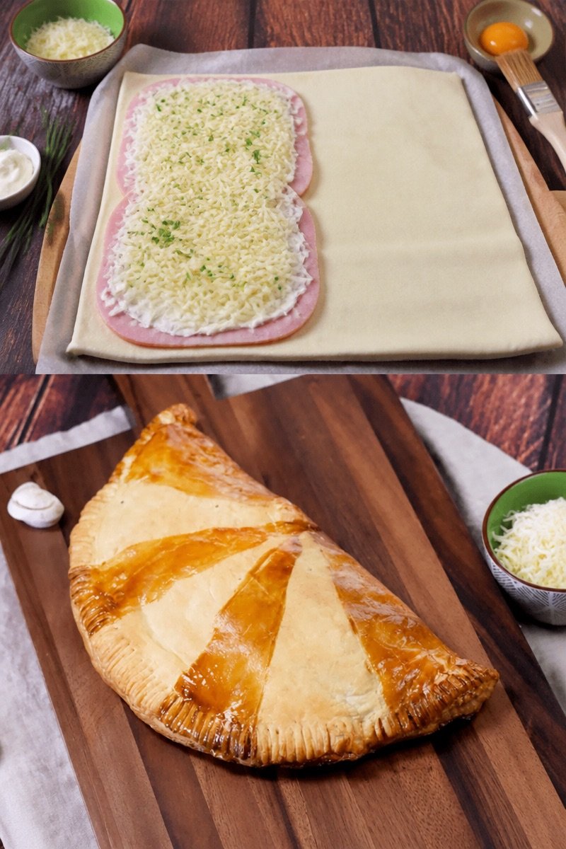 Feuilleté rapide jambon fromage